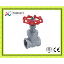 China fábrica ANSI aço inoxidável 304/316 válvula de portão com fio Bsp